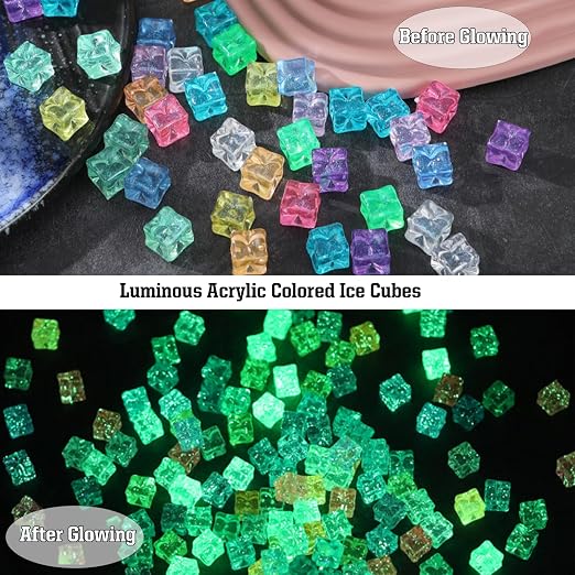 Glow Rocks for Garden, Outdoor Glow in The Dark Stones, 4.4LBs | 1000PCS 4.4Lbs glowing pebbles for garden outdoor, safe non-toxic resin. landscaping patio fish tank and home DIY decor