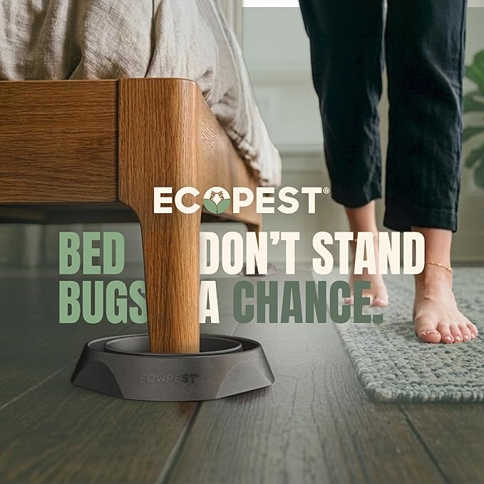 Bed Bug Interceptors - 12 Pack | Bed Bug Blocker (Pro) Interceptor Traps (Black) | Eco Friendly Insect Trap for Bed Legs | No Chemicals or Pesticides | Monitor, Detector, and Trap for Bed Bugs