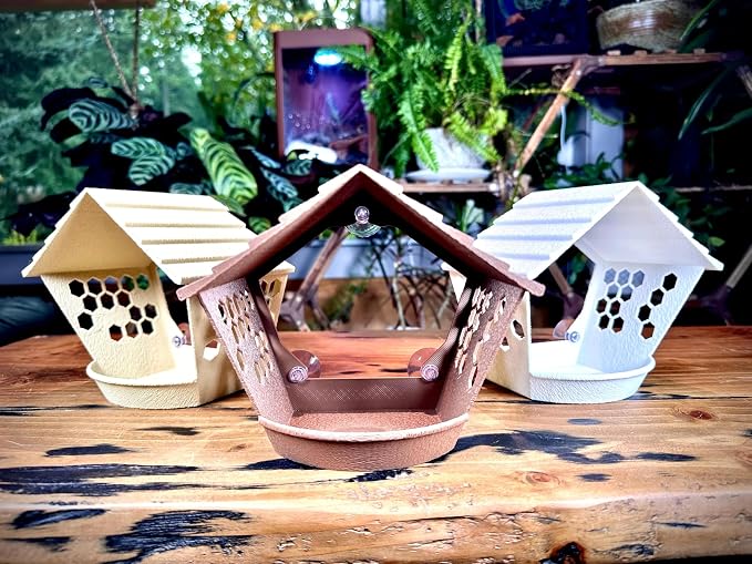 Window Bird Feeder for Outdoors Weatherproof Bird Feeder with Strong Suction Cups, Bird Watching for Cats, Easy to Clean Outdoor Birdhouse Feeder, Original Design Made in USA (Dark Chocolate)
