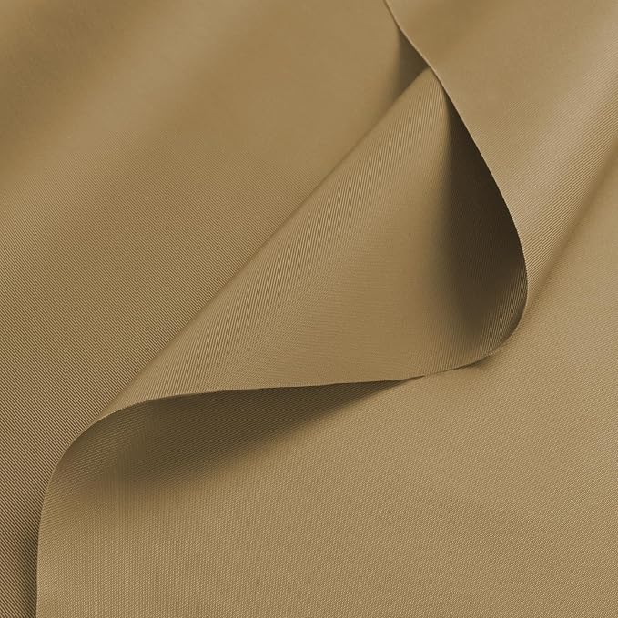 Nylon Fabric, 58"W 420D Waterproof Fabric 5 Yard Ripstop Nylon Material Outdoor Upholstery Twill Sewing Material for Patio Chair, Lining, Cushion, Purse, Tote Bag, Tent, Tarp Cover, DIY Project Khaki