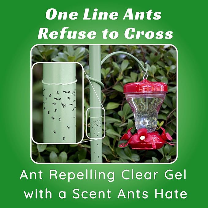 Sapphire Labs Nectar Fortress Natural Ant Repellent; Multi-Purpose Clear Gel Ant Guard for Hummingbird Feeders - Twin Pack