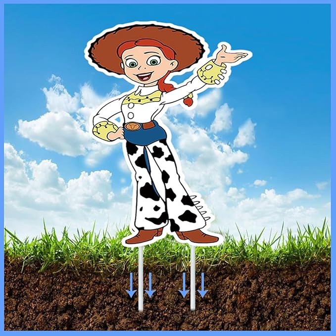 Toy Inspired Story Themed Happy Birthday Yard Signs, 7PCS Birthday Party Supplies Set with Stakes, Outdoor Lawn Party Decor for Unforgettable Celebrations Outdoor Yard Decorations Garden Party