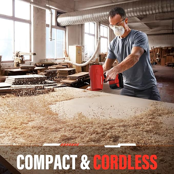 Cordless Leaf Blower Compatible with Milwaukee 18V Battery, 430 CFM 125 MPH Powerful Airflow - Lightweight Handheld Blower for Patio, Debris, Leaves & Snow Removal (Battery Not Included)