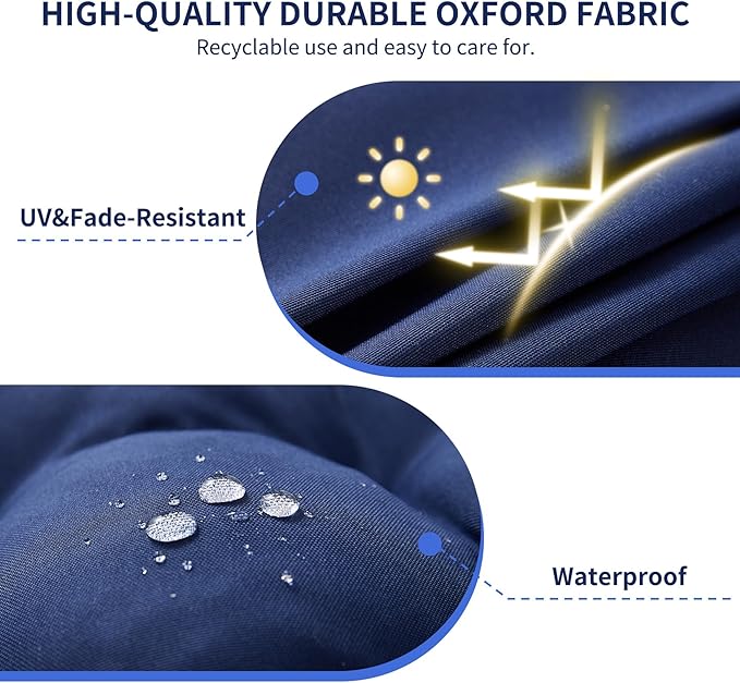 IPYNBAP Outdoor Bench Cushion, 48x18x5 Inch, Waterproof Bench Cushion for Outdoor/Indoor Furniture, Tufted Patio Bench Seat Cushion, Fade Resistant Outdoor Cushions for Porch Swing Couch, Navy Blue