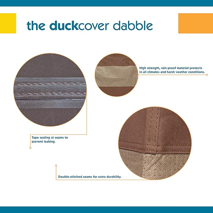 DUCKCOVERS Ultimate Waterproof 26 Inch High Back Patio Chair Cover, Stackable Chair Covers