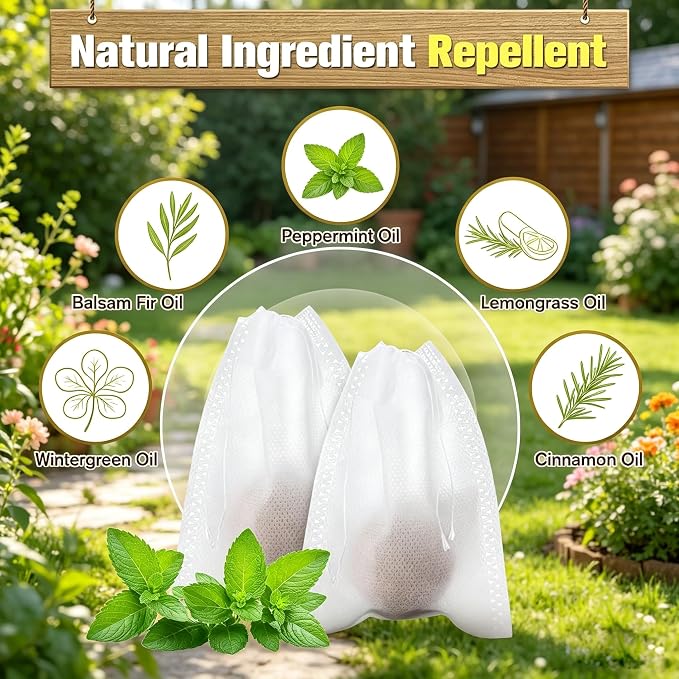 Mouse Rodent Repellent 36 Balls,Peppermint Lemon Oil Mice Repellent forMice Squirrel Rats Spider Pests, Natural Deterrent for Kitchen, Warehouse, Garage, Garden, Safe for Pets Family