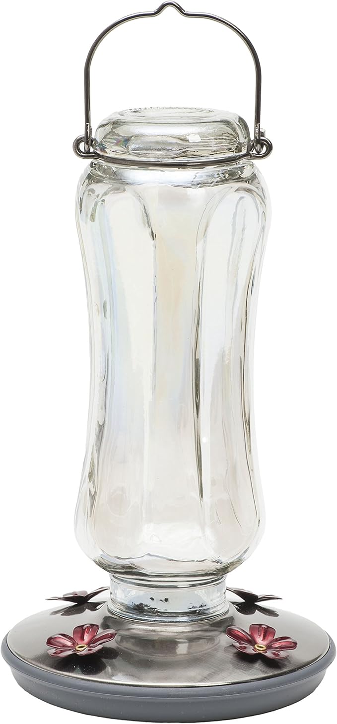 Perky-Pet Starglow Vintage Glass Hummingbird Feeder - 16 fl oz capacity - Humming Bird Feeder for Outdoors - 8132-2