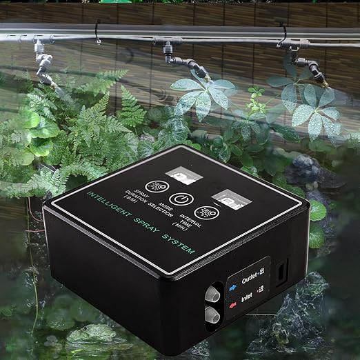 Brilluxa Reptile Fogger, Automatic Reptile Mister and Terrarium Humidifier Misting System with 360° Adjustable Nozzles and Timer-Controlled Spray for Vivarium Terrarium Enclosure Care