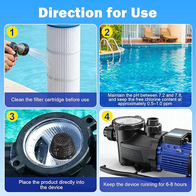 Black Pool Unit 20k-30k Gallons Replacement for Pool RX, Compatible with Mineral Cartridge Above Ground and Inground Pools Filter Replacement