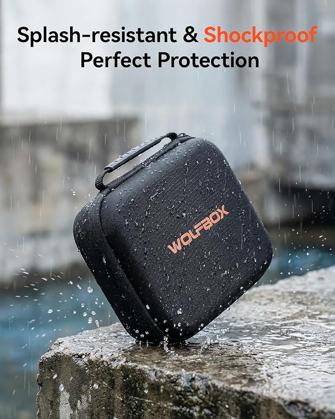 WOLFBOX Hard Carrying Case for MF60/MF70 Electric Air Duster [CASE ONLY, Device Not Included], Shockproof Travel Storage Bag for Compressed Air Blower & Accessories, Splash-Proof