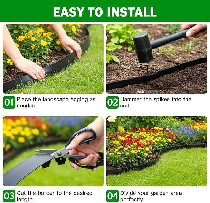 Gtongoko 4 Inch Landscape Staples Bundle Landscape Edging