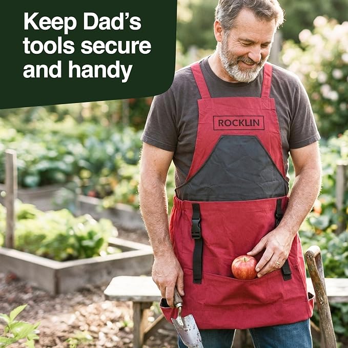 Rocklin Garden Apron – Heavy Duty Canvas Garden Apron for Women & Men | Waterproof Lining with Deep Harvest Pouch