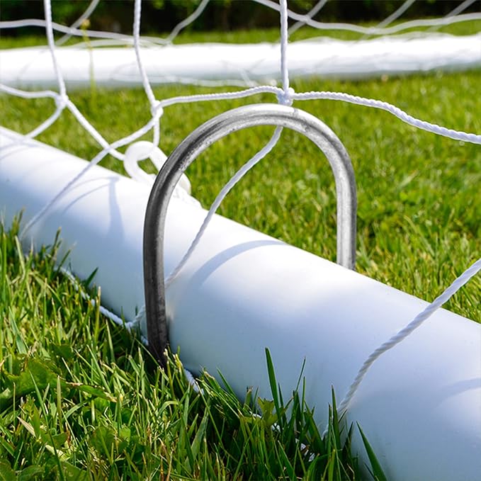 FORZA Steel U-Peg Ground Anchors | Heavy-Duty Galvanized Stakes for Soccer Goals Garden Yards Tents SOD Pins Lawn Landscaping Staples – Multiple Sizes & Packs (2, 8 Inch)
