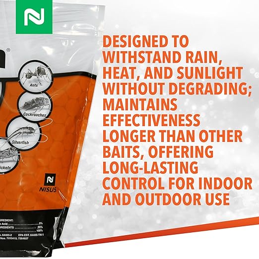 Nisus Niban Granular Bait, Weather-Resistant, Boric Acid Formula, Ants, Roaches, Crickets, Slugs & Snails, Indoor/Outdoor Use, 10 lbs