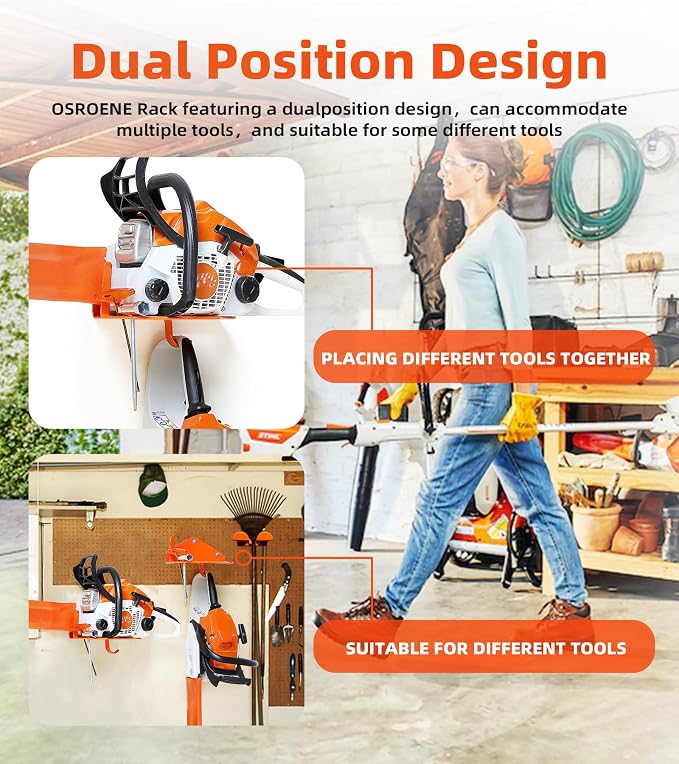 Chainsaw Holder, Chainsaw Wall Mount, Heavy Duty Chainsaw Mount Garage Storage Holder, 1 Pack Chainsaw Accessories Garage Organization Rack