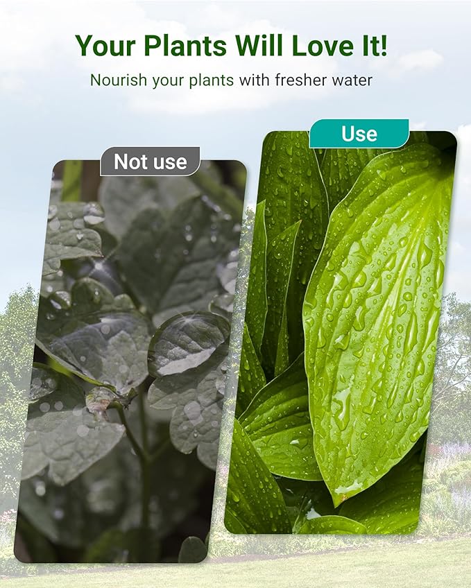 AQUA CREST Garden Hose Water Filter for Plants, Greatly Reduces Chlorine, Odor, Improve Plants Health, Ideal for Organic Gardening, Farming and Pets, 6 Pack with 2 Hose Protector
