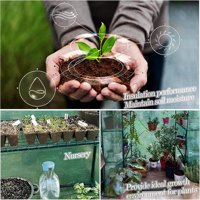 Mini Greenhouse,Greenhouses for Outdoors,Portable Walk in Green House for Garden Plants that Need Frost Protection and Away from Animals(56"x30"x76")-Green