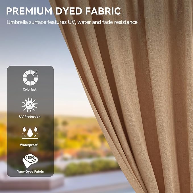 YITAHOME 10x12ft Outdoor Hard top Gazebo with Nettings and Curtains, Heavy Duty Double Roof Galvanized Steel Hardtop Roof for Patio, Backyard, Deck, Lawn