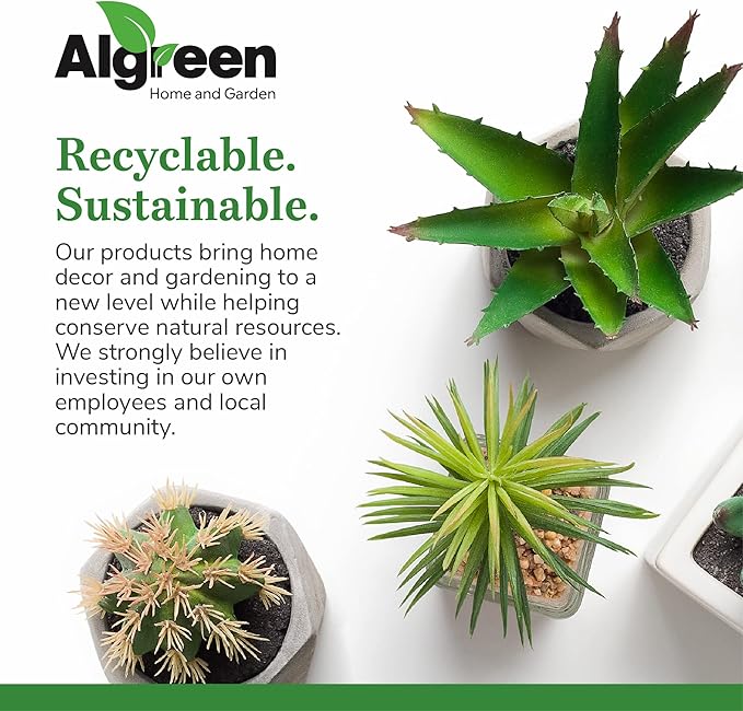 Algreen Products 87313 Athena Self-Watering Planter, Large, 17.5" DIA x 28.5" H, Brownstone