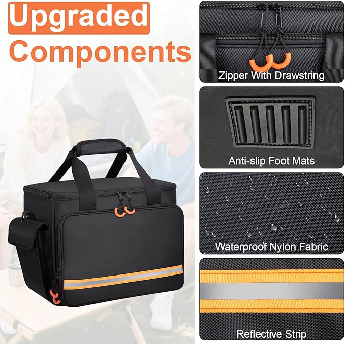 Portable Station Bag Compatible with Jackery Explorer 1000 V2/1000,with Plenty of Room for Accessories, Waterproof and Non-slip Bottom, and Abrasion-resistant Nylon Fabric