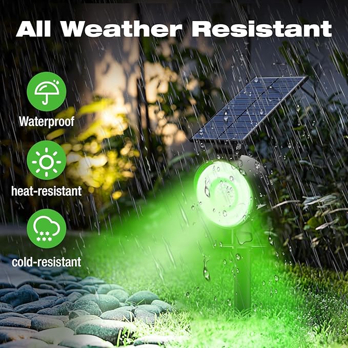 nipify 4 Pack Solar Lights Outdoor Waterproof, 53 LED Solar Spot Lights with 3 Modes Landscape Spotlights for Outside Garden Yard Trees
