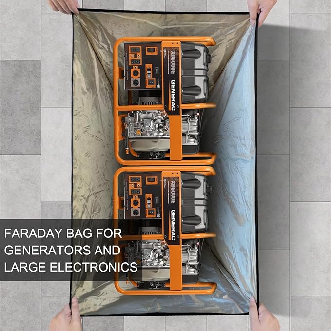 JXE JXO Faraday Bag for Generators and Large Electronics, Extra-Large Military-Grade Faraday Bag for Digital Forensics, Protect Electronics from Damage, Privacy Security, Anti-Hacking, Anti-Spying