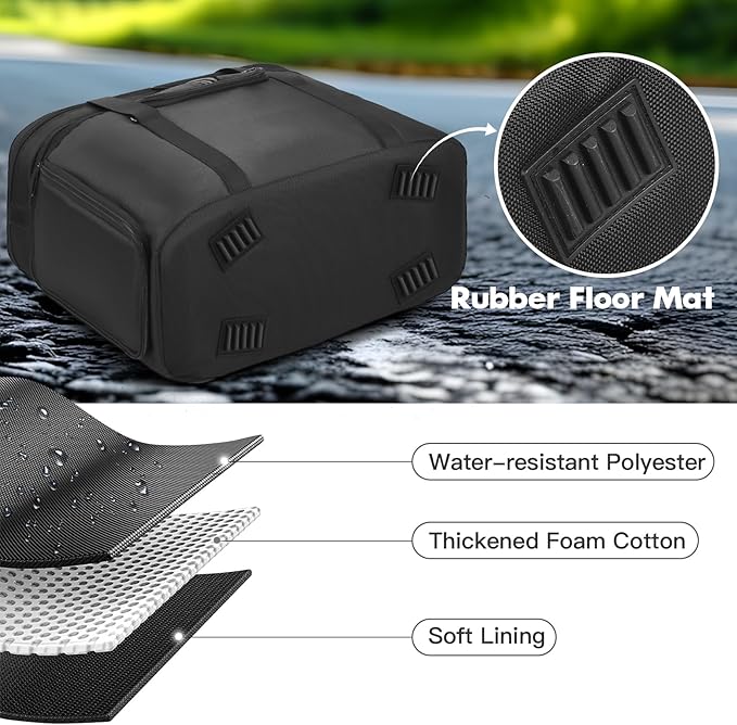 Portable Carrying Case Compatible with ECOFLOW DELTA 3 Plus/DELTA 3/Classic, Protective Storage Bag for Power Station and Accessories, with Multiple Quick Connect and Heat Dissipation Windows