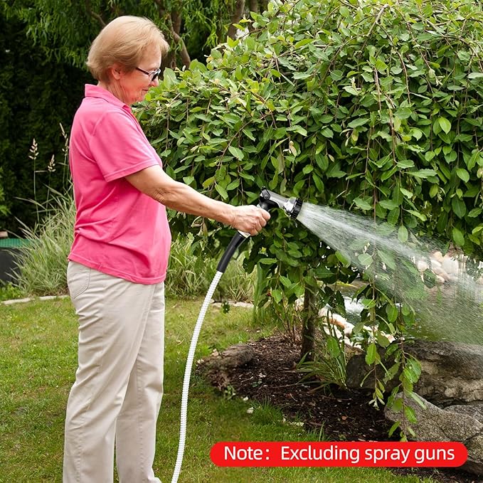 SPECILITE Stainless Steel Garden Water Hose 75 FT, Flexible and Lightweight Pipe, Non-Expandable Heavy Duty Metal Waterhose with Brass Fittings for Reel, Yard, Outdoor, Boat