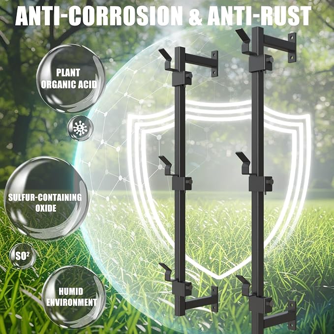 MELIPRON Weed eater Rack for Enclosed Trailer, Landscape Trimmer Rack for for Lawn Equipment, Weed Wack Holder for Yard Lawn Tools Equipment
