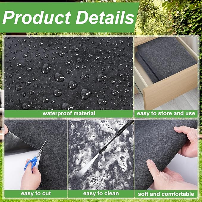 Outdoor Storage Shed Mat Waterproof 6.2x4.2ft,Thickened Garage Floor Mat Carport Oil Mat,Non Slip Shed Flooring Protector Mat for Patio,Garden,Furniture,Moto,Car