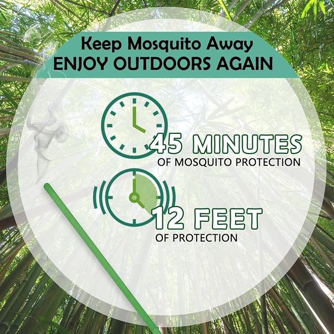 240 pcs Mosquito Repellent Outdoor Patio Sticks, Citronella Repellent Incense Sticks, Natural Essential Oil Incense, Repel Mosquito for Indoor, Patio, Camping, Fishing