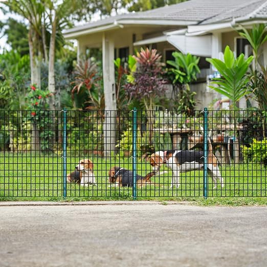 ARIFARO Fence Posts 4.8 Feet Sturdy Duty Metal Fence Post, Pack of 10, No Dig Garden U Post for Wire Fencing Steel Post for Yard, Outdoor Wire