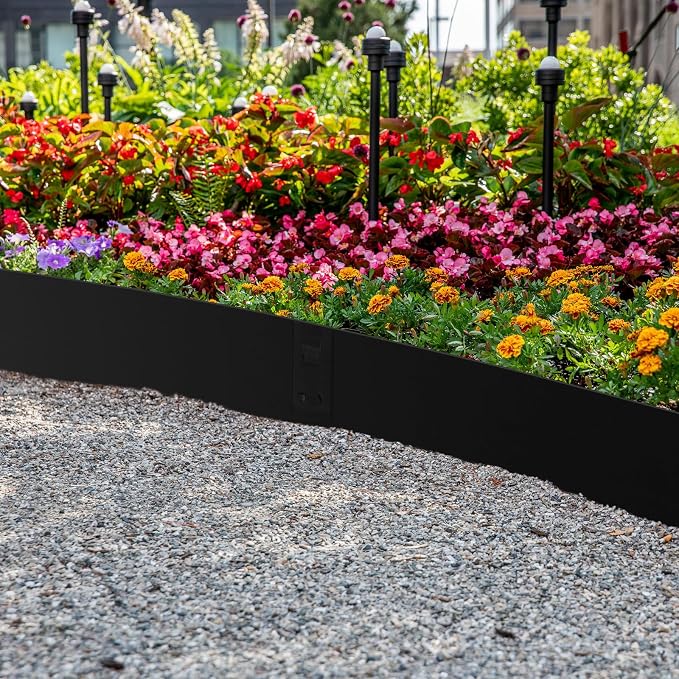 41" L X 9.4" H Galvanized Steel Landscape Edging, 6 Pack Metal Edging for Landscaping, Hammer-in Metal Garden Edging for Lawn, Yard & Pathway Border