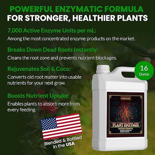 Humboldts Secret Plant Enzymes | 7,000 Active Units per mL | Root & Soil Enzyme Additive for Hydroponic and Aeroponic Systems | Boosts Growth and Root Strength for Maximum Nutrient Uptake | 16 Ounce