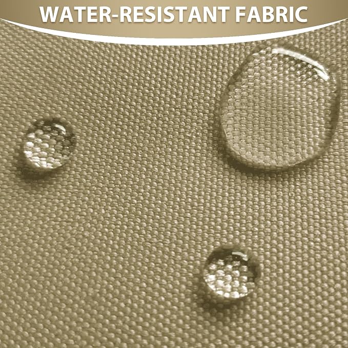 Waterproof Canvas Fabric by The Yard 58inch 600D Upholstery Material Polyester Fabric Outdoor Water Resistant Fabric for Sewing Chair Patio Cushion Purse Bag Interior, Pre Cut 1 Yard Khaki