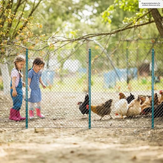 ARIFARO Fence Posts 4 Feet Sturdy Duty Metal Fence Post, Pack of 10, No Dig Garden U Post for Wire Fencing Steel Post for Yard, Outdoor Wire