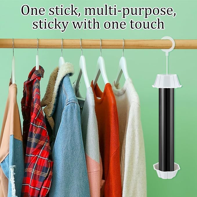 Qualirey 8 Pcs Sticky Fly Trap Fly Stick Indoor Outdoor Long Lasting Hanging Flies Bug Catcher Paper Tape Strips with Hook for Wasps Gnats Bug Insects Fruit Flies Mosquitoes (Classic-2,Black)