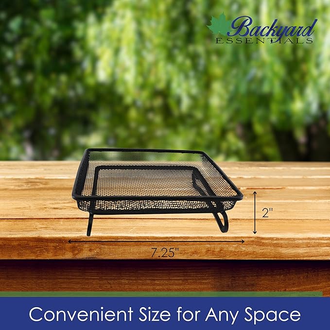 Wildlife and Bird Feeder, Deck and Ground Tray Feeder for Birds, Squirrels, Chipmunks, and Rabbits
