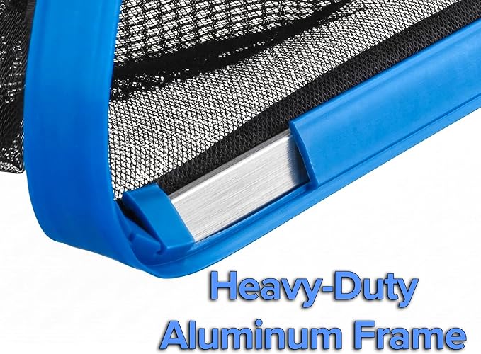 Aluminum Frame Pool Net - Deep Bag Pool Nets for Leaves // Heavy Duty Pool Leaf Net for Inground & Above Ground Pools // Swimming Pool Leaf Rake - Double Layer Leaf Skimmer Net for Pool Cleaning