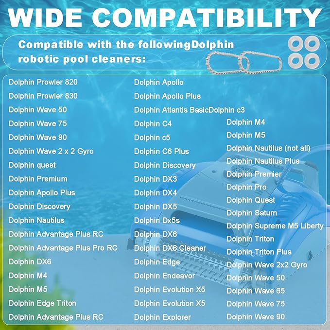 9985006-r2 Track and Climbing Rings 6101611-r4 Replacement Parts Compatible with Maytronics Dolphin Nautilus cc Plus Robotic Pool Robot (6 Pack)