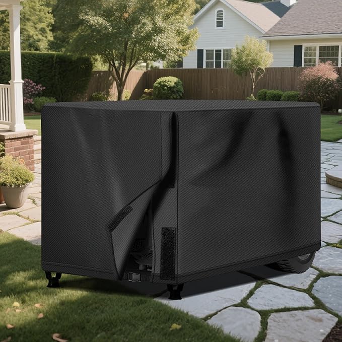 NEXCOVER Waterproof Universal Generator Cover - Weather/UV Resistant Cover 38 x 28 x 30 inch, for Most Portable Generators 5500-15,000 Watt, Black