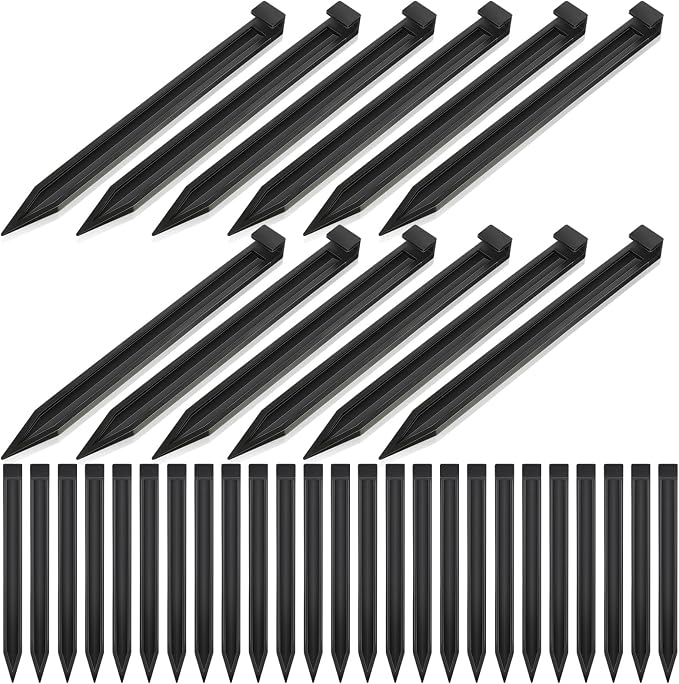 100 Pcs Garden Landscape Stakes, 10 Inch Garden Landscape Anchoring Stakes for Yard Terrace, Edging Coil, Grass, Board, Liner