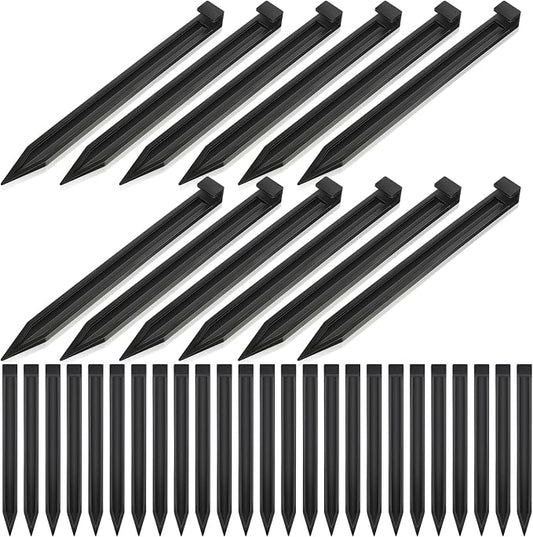 100 Pcs Garden Landscape Stakes, 10 Inch Garden Landscape Anchoring Stakes for Yard Terrace, Edging Coil, Grass, Board, Liner