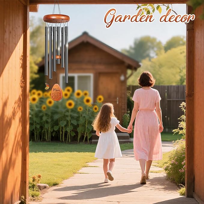 Gifts for Mom Grandma, Winzwon Wind Chimes for Outside, Mother Birthday Gifts from Daughter Son, Garden Patio Balcony Yard Decor, Christmas for Mom