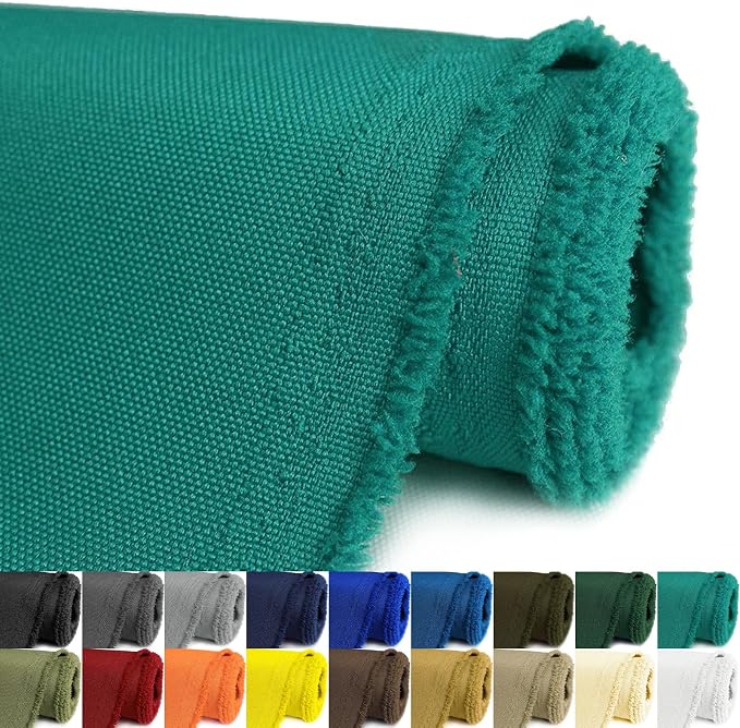 Waterproof Canvas Fabric by The Yard 58inch 600D Upholstery Material Polyester Fabric Outdoor Water Resistant Fabric for Sewing Chair Patio Cushion Purse Bag Interior, 15 Yard Teal