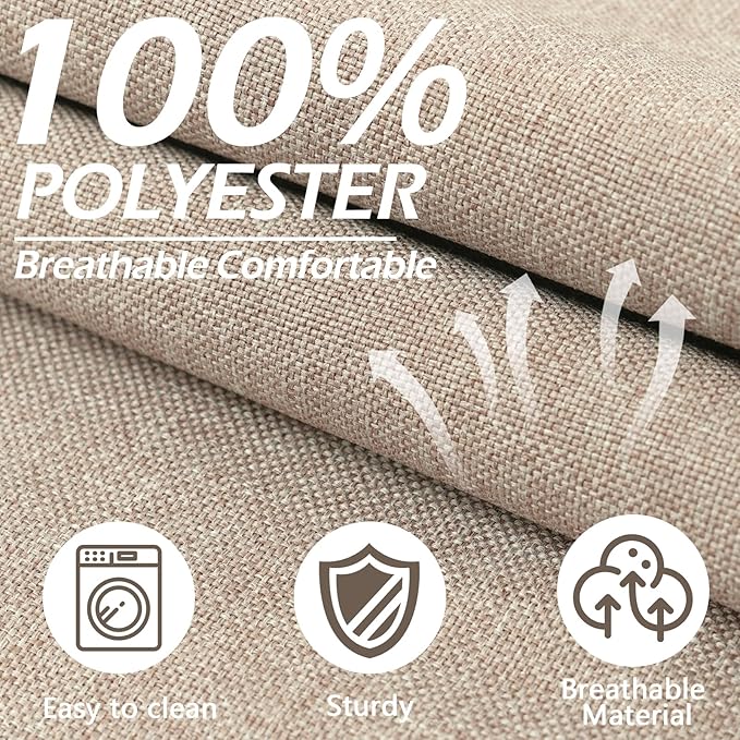 14Pcs Patio Cushion Covers Replacement Splashproof UV-Resistant Inelastic Covers with Zippers, Max Compatible 24.8x24.8x3.54inch Patio Cushion, for 7 Pcs Outdoor Patio Furniture Sets