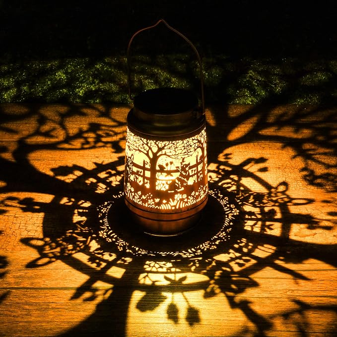 Corgi Solar Lanterns Outdoor Waterproof, Gifts for Corgi Lovers Women Men Hanging Solar Lights for Outside, Decorative Lights for Garden Patio Porch Yard Decor