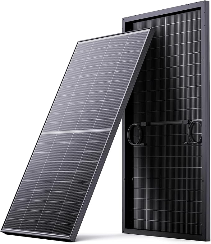N-Type 16BB 200W Bifacial Solar Panel, 200 Watt Solar Panel for 12V Battery Systems, 25% High Efficiency, Dual-Module Parallel Anti-Shade Design, for RV Van Marine Home Rooftop Off-Grid