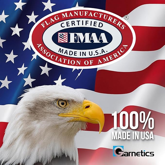 American Flags for Outside 5X8 American Flag 100% Made in USA-not imported -Heavy Duty Flags Outdoor with Embroidered Stars and Sewn Stripes 5x8 US Flag for High Wind- All Weather Flags-FMAA Certified