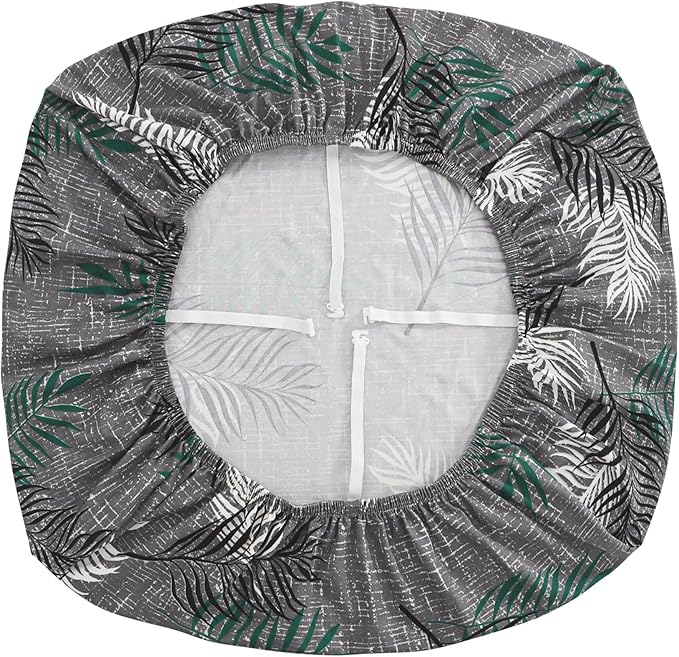 FORCHEER Ourdoor Cushion Covers 20X20 Waterproof 3 Pieces Floral Printed Stretch Patio Chair Cushino Covers for Rattan Patio Furniture Replacement